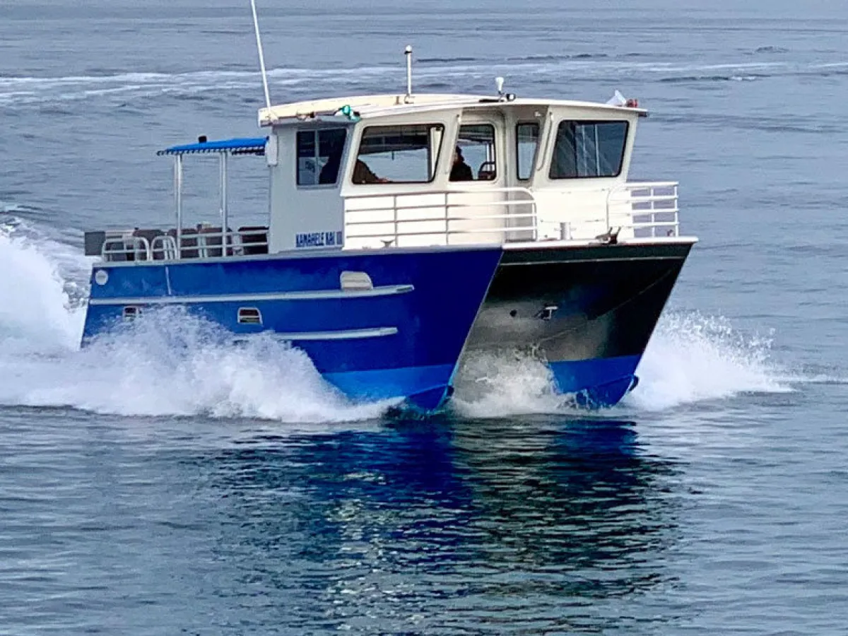 a small boat in a body of water